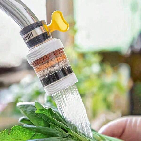 1-Piece Water Filter, Activated Carbon Filtration, Removes Chlorine, Fluoride, Heavy Metals, Hard Water, Suitable For Home Kitchens And Bathrooms