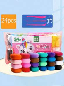 48pcs Super Light Air Dry Clay, Playdough, Craft Molding Dough Multi-Color Set, Odorless, Perfect Gift For Kids (Random Pattern Cardboard In Package)