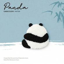 Cartoon Plush Panda Embroidery Cloth Patch, Ironing Applique Sew On Patch For Clothes, Pants, Bag, Scarf, Hat, Jacket, T-Shirt, Decoration, DIY Phone Case, Notebook, Bag, Backpack, Self-Adhesive - Multicolor - View 17