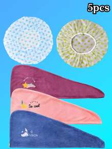 1-6pcs Ultra Absorbent Quick Dry Soft & Skin-Friendly Hair Drying Towel, Unisex Hair Cap With Button, Efficient Hair Drying, No Shedding, No Odor, Women's Favorite, Holiday Gift Hair Bonnet