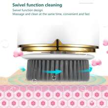 Multifunctional Electric Facial Cleansing Brush, Deep Cleaning Face Wash Tool, Household Facial Brush,Rechargeable With 300mAh Lithium Polymer Battery, USB Charging, For Women, Gift