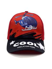 1 Peça Boné de Beisebol com Estampa de Veículo Fora de Estrada & Escavadeira para Crianças, Chapéu de Sol Fofo de Veículo de Construção