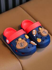 1 par de chanclas de playa de verano para niños, sandalias antideslizantes para niños y niñas, diseño ligero y transpirable, apropiadas para el verano