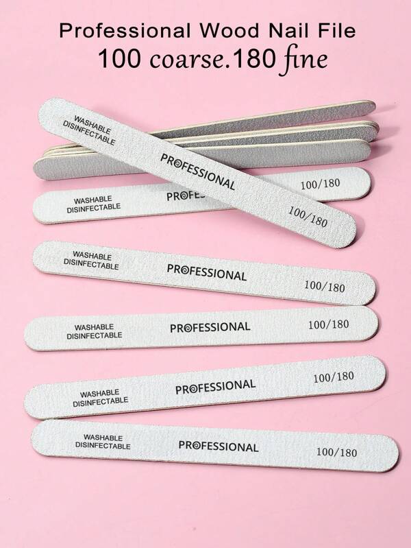 Professional Nail Polishing File, 100/180-180/240 Grit Nail File, Grit Double-Sided Polishing File, Frosted Shaping Polishing Strips, Grinding Shaping Nail Polish File, Manicure Tools, Manicure Pedicure Nail Care, Manicure Essentials, Suitable For Home Salon,Nail Supplies,Nail Tools,Nail Art Tools,Back To School,Nails,Nail Tools For Press On Nails