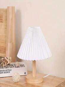 1pc USB Three-Color Dimmable Pleated Table Lamp, Creative; Minimalistic Modern Night Light For Bedside, Romantic And Warm