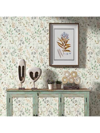 SUPSTICKER Roll Of Tropical Botanical Leaf Pattern Home Wallpaper, Self Adhesive Waterproof Wear Resistant Peel Stick Removable, Can Be Living Room Bedroom ative Wand Remodeling Beautification Renovation Stickers Panels, Paper, Wallpapers, ation Items Refresh Your Home, Festival Birthday Graduation view 10