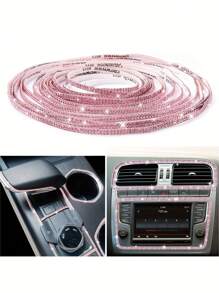 Car Crystal Diamond Stickers Handmade DIY Sparkling Diamonds Car Diamond Decorative Stickers Self-Adhesive Strips