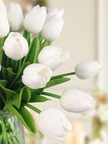 30 Stücke künstliche Tulpen, Echtheitsgefühl Tulpen, geeignet für Vasen, Heimpartys, Hochzeitsdekoration, DIY Blumenwanddekoration Outdoor, ästhetische Raumdekoration, Geschenke für Mädchen, Geschenke für Freunde