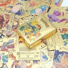 pokemon The Outer Packaging Is Randomly Sent With English Cute Gold Foil Cards Vmax Pokémon Pocket Monster Cards Entertainment Card Collection Battle Card Ornaments Creative Gifts Anime Characters Kawaii Birthday Gifts Christmas Halloween