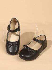 1 Pair Girls' PU Solid Performance Shoes, Student Shoes, Fashion Dress Shoes, Princess Shoes
