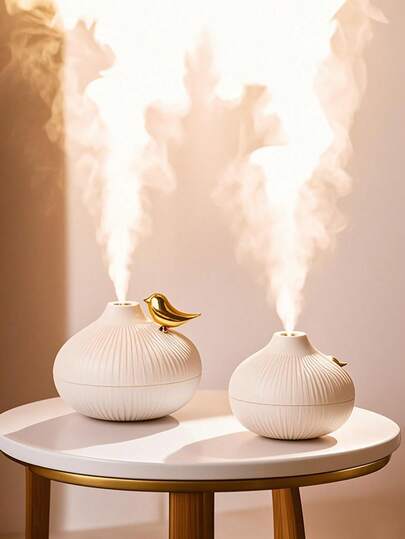 Humidificador mini Lark. Humidificador de aire portátil con interfaz USB, adecuado para dormitorio, escritorio, plantas y guardería. Forma de lámpara lunar, humidificación ultrasónica, apagado automático silencioso, capacidad de 330ml.