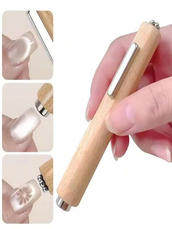 1pc 3 In 1 Strong Cat Eye Gel Nail Magnets, Multi-Function UV Gel Polish Flower Nail Art Tools Magnetic Sticks For Home Salon Manicure DIY