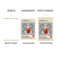 1pc Fashionable Turkish Tea Canvas Wall Art - Vintage Moroccan Kitchen Wall Decor, Frameless Poster, Suitable For Home, Cafe And Office Decoration - Multicolor - View 4
