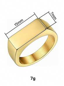 1 Pc Elegant Stainless Steel Custom Eyes Pictures Engraving Finger Print Rectangle Signet Ring, For Daily Wear , Dog Nose Print Ring , Personalized Eyes Photo Engraved Statement Ring ,Actual Fingerprint Ring, Teacher Christmas Valentines Day Anniversary Gifts