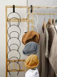 1/3/5pcs Multi-Purpose Hooks, For Hanging Clothes, Scarves, Hats, Convenient Home Storage Hooks, Metal Wardrobe Hooks, Suitable For All Seasons (Note: Peeling Of The Contact Point On The Hat Ring Is A Normal Phenomenon And Does Not Affect Use)