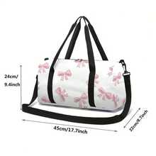 Bow Pattern Printed Large Capacity Travel Duffel Bag Travel Bag Handbag Luggage Bag For Travel For Business For Vacation Holiday Portable Multifunction Unisex Weekender Bags