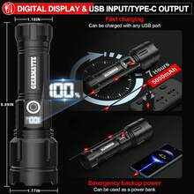 Led Flashlights 20000 High Lumens, Super Bright LED Flashlight USB Rechargeable With Power Display & 5000mAh, 5 Modes, For Emergencies, Hiking, Camping - K2310 - View 3