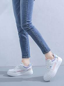 Women Wedge Sneakers - Pink - View 3