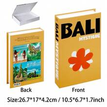 1pc Luxurious Faux Books, Storage Box And Folding Style To Choose From ,With Tropical Designs - Vibrant Paper Decorative Books For Living Room, Bedroom, Or Display Cabinet - Creative Props For Stylish Home Ambiance, Bedroom Accessories