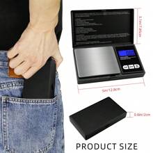 Báscula de joyería inteligente de 0,01 g - Cubierta de protección abatible, mini portátil, función de tara con un solo botón, escala electrónica con conversión de unidades, báscula de cocina, plataforma de acero inoxidable, pesaje preciso, báscula portátil de gramos para joyería, laboratorio, dormitorio, repostería, multifuncional (sin incluir batería) De vuelta a clases