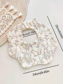 5pcs/Pack Baby Bibs, Cotton Gauze Soft Saliva Towel, Waterproof Newborn Dribble Bib, Infant Neck Scarf
