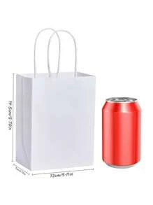 2pcs/6pcs/ Mini Gift BagsSmall White Gift Bags With HandlesBulk Gift Bags For Weddings, Parties, Retail PackagingRecyclable White Paper Shopping Bags