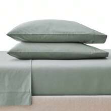 Cool & Crisp 3-Piece 300 Thread Count Green River Cotton Percale Sheet Set, Twin - greenriver - View 1