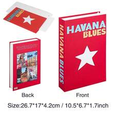 1pc Luxurious Faux Books, Storage Box And Folding Style To Choose From ,With Tropical Designs - Vibrant Paper Decorative Books For Living Room, Bedroom, Or Display Cabinet - Creative Props For Stylish Home Ambiance, Bedroom Accessories