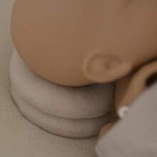 Soft Photography Prop Pillow, Textured Light Brown (Elastic), Used For Head Support Bag In Studio Bed/Basket Shooting, Cushion For Posing