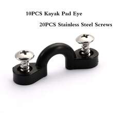 Kayak Pad Eye Kit, 10/20PCS Nylon Bungee Deck Loops Tie Down Pad Eye With 20 Screws For Boat Kayak Deck Rigging Kit - Multicolor - View 5