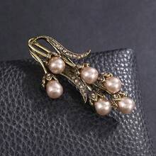 1pc Vintage Elegant Lady's Fashion Brooch, Bouquet Shawl Clip Pin, Clothing Decorative Accessory Suitable For Daily, Party Wear, Gift School Office Accessories Shirts Jacket Jewelry Christmas Halloween Clothes Pin Funny Cute Teacher Gifts Costume Accessories Bag Charms - Ancient Gold - View 8