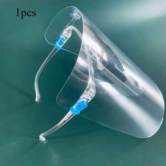 1set Transparent Splash-Resistant Cooking Face Shield Frame With Splatter Guard, Frame + Guard (Set) , Personalized Creative Dress Up, Can Be Used For Holiday Dress Up, Kitchenware, Outdoor Sports, Or As A Gift For Family And Relatives