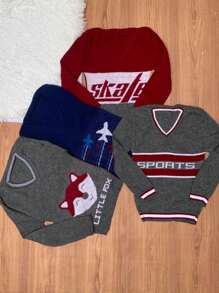 Kit 3 Suéter Masculino Variadas Modelo Infantil Menino Agasalho