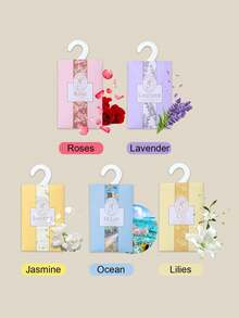 20 件悬挂式香囊，玫瑰、茉莉、薰衣草、百合等香味，适用于抽屉、壁橱、衣柜、浴室、汽车、情人节、拉玛装饰等节日