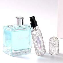 Perfume Spray Bottle 5ML White Bling Rhinestone Empty Portable Travel Fine Mist Refillable Mini Spray Dispensers For Perfume Essential Oil