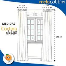 Juego de Cortina Black out 2.75 x 2.15 m. Bloquea la luz Solar Cada Hoja Mide 137.5 m x 2.15 m Alto, 100% Microfibra Poliéster. - Azul claro - Ver 9