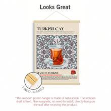 1pc Fashionable Turkish Tea Canvas Wall Art - Vintage Moroccan Kitchen Wall Decor, Frameless Poster, Suitable For Home, Cafe And Office Decoration - Multicolor - View 3