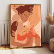 1 PAC Wall Arts ,Posters ,LGBT ,Lesbian Housewarming Gift, Lesbian Wall Art Canvas High-Definition Printed Poster, Ideal Gift For Bedroom, Office, Bathroom, And Home Wall Decoration, Frameless Home Wall Decoration