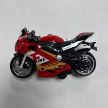 1 pièce Moto de jeu de simulation sonore et lumineuse à inertie pour bébé, modèle de voiture à effet sonore et lumineux, jouet pour enfant de 3 ans, cadeau, retour à l'école