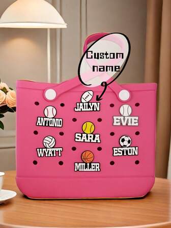 1 st personlig sportberlock Personligt sporttemanamn Bogg-berlock Sportberlock Anpassad Bogg-berlock Namnskylt för sportspelares namn Bogg-berlock