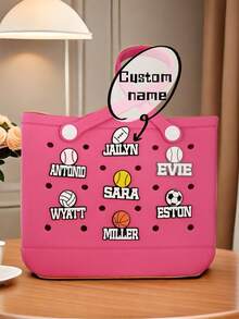 1 peça pingente personalizado esportivo com tema esportivo, pingente Bogg, pingente esportivo personalizado, placa de identificação para jogador esportivo, pingente Bogg - Multicolorido - Ver 2