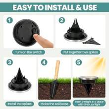 Luci solari Solpex per esterni, luce solare da giardino, luci solari da esterno impermeabili, Luci da esterni solari, Luce notturna, Lampada a LED, In acciaio inossidabile 8/10/16 LED luce notturna con design a perline luminose di grandi dimensioni