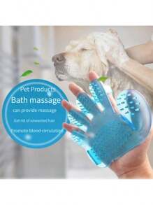 Brosse de bain pour animaux de compagnie, brosse en forme de main à cinq doigts, brosse de toilettage pour animaux de compagnie, fournitures de bain pour chats et chiens, brosse de massage pour le bain, brosse d'épilation