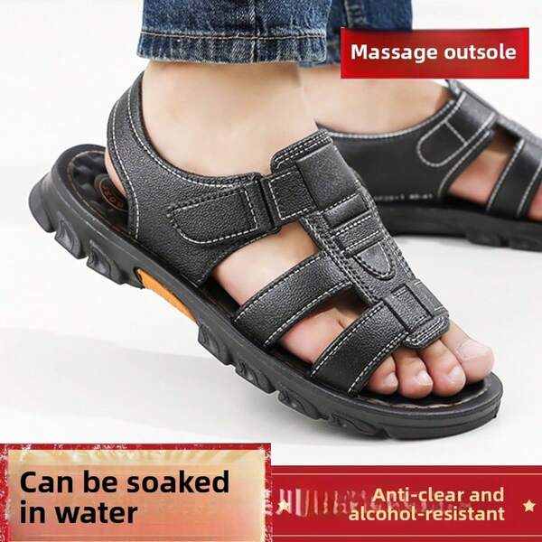 1 par de sandalias deportivas para hombre, calzado de playa para exteriores, sandalias casuales tipo slip-on para parejas, para el verano