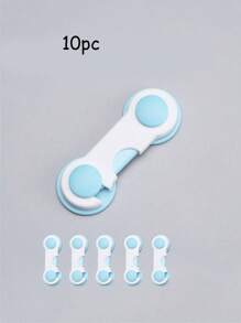 5pcs 3.7in*1.37in Baby Safety Drawer Locks, Cabinet Door Fridge Locks, Round Corner Safety Locks, Anti-Pinch For Toddler, Anti-Fall