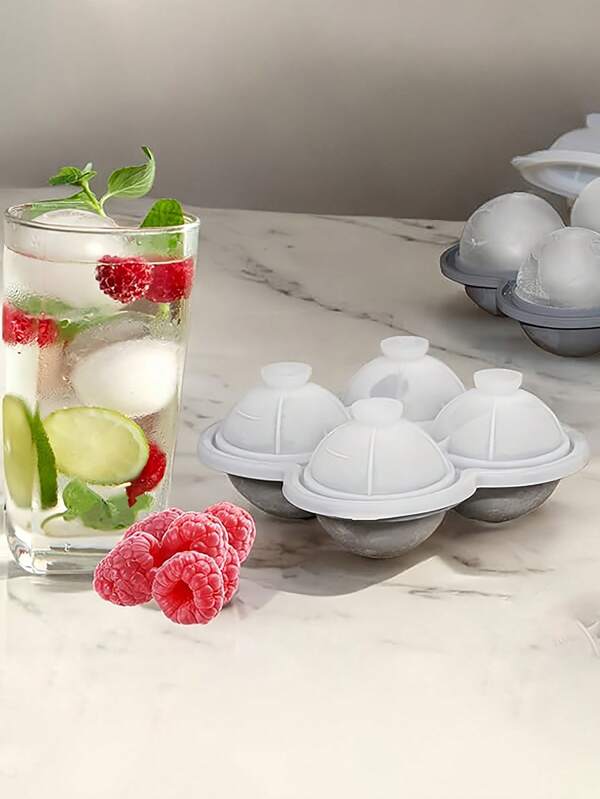 1pc Silicone 4 Cavity 4cm Diameter Ice Ball Maker Mold