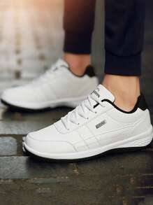 Plus Size Men's Casual Sneakers, Waterproof Lightweight Breathable Running Shoes, Versatile Leisure Sneakers
