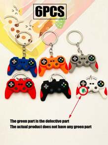 1/6 Piece Set Of Cartoon Creative Silicone Game Console Keychains For Boys And Girls, Car Keys/Luggage Pendant Decorations, Suitable For Pendant Gifts For Classmates And Friends