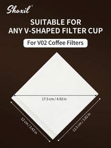 shoxil 50/100/150/200 lembar Filter Kertas Kopi Sekali Pakai Bentuk Persegi, Lembaran Filter Sekali Pakai untuk Seduh Kopi Tetes Manual, Praktis untuk Rumah, Dapur, Kantor, dan Berkemah, untuk Barista Rumahan dan Penikmat Kopi Harian - Putih - View 8