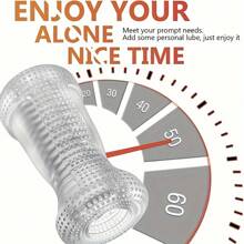 Sex Toy Transparent Spiral Masturbator Featuring Large And Small Spiral Inlets For Enhanced Training, Wavy Increasing Pressure Design Ideal For Men's Exclusive Stress-Relief Night.